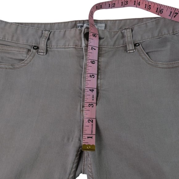 Free People 61855-16515125 Beige Destroyed Skinny Jeans Size W27 - Picture 9 of 11